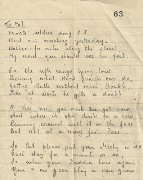 A handwritten letter from a soldierDescription automatically generated